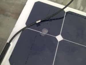 Hot-Spot am flexiblen Solarmodul des chinesischen Mitbewerbers