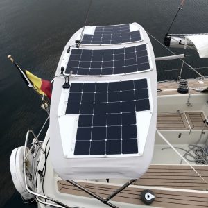 Solar panel LOXX TENAX bimini sailing yacht Solbian