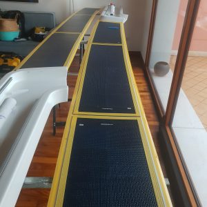 Hanse 470e Solbian Solar Solaranlage begehbar Deck Leinenabdeckung