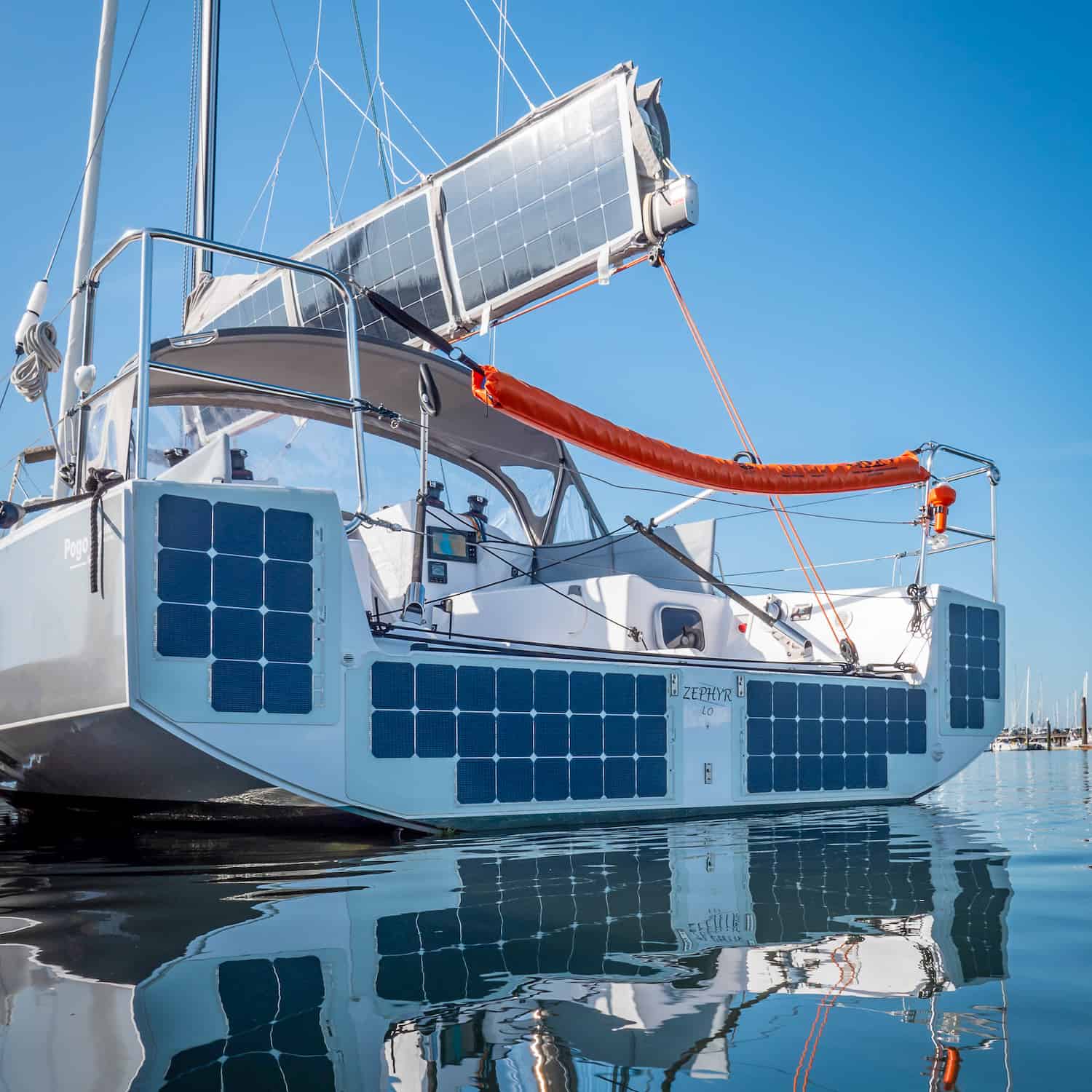 solar electric sailboat