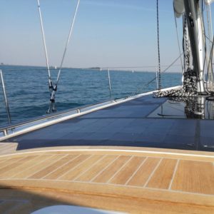 Solaris 47 sailing yacht Solbian solar photovoltaic walkable teak deck