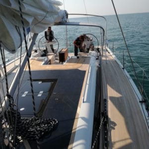 Solaris 47 sailing yacht Solbian solar photovoltaic walkable teak deck