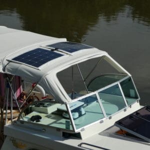 Linssen Dutch Sturdy 320 AC Gold Solbian Solar Solaranlage Bimini Sprayhood Reißverschlüsse Klett Motorboot
