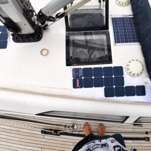 Solbian Solar Hallberg Rassy 44 Solaranlage begehbar maßgefertigt Segelyacht Deck