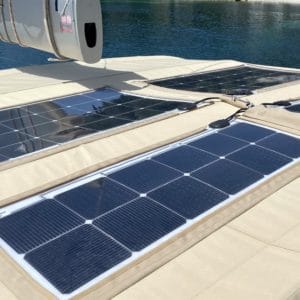 Solbian Solar Xc45 sailing yacht x-yachts solar panels photovoltaic bimini textile velcro zippers