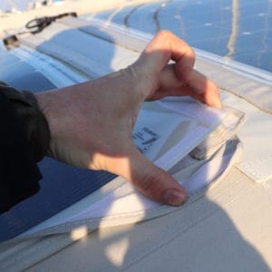 Solbian Solar Xc45 sailing yacht x-yachts solar panels photovoltaic bimini textile velcro zippers